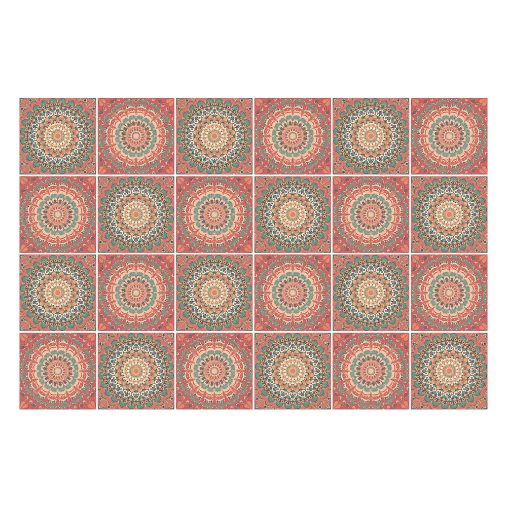 Autocolante gresie si faianta Mandala în cercuri repetate