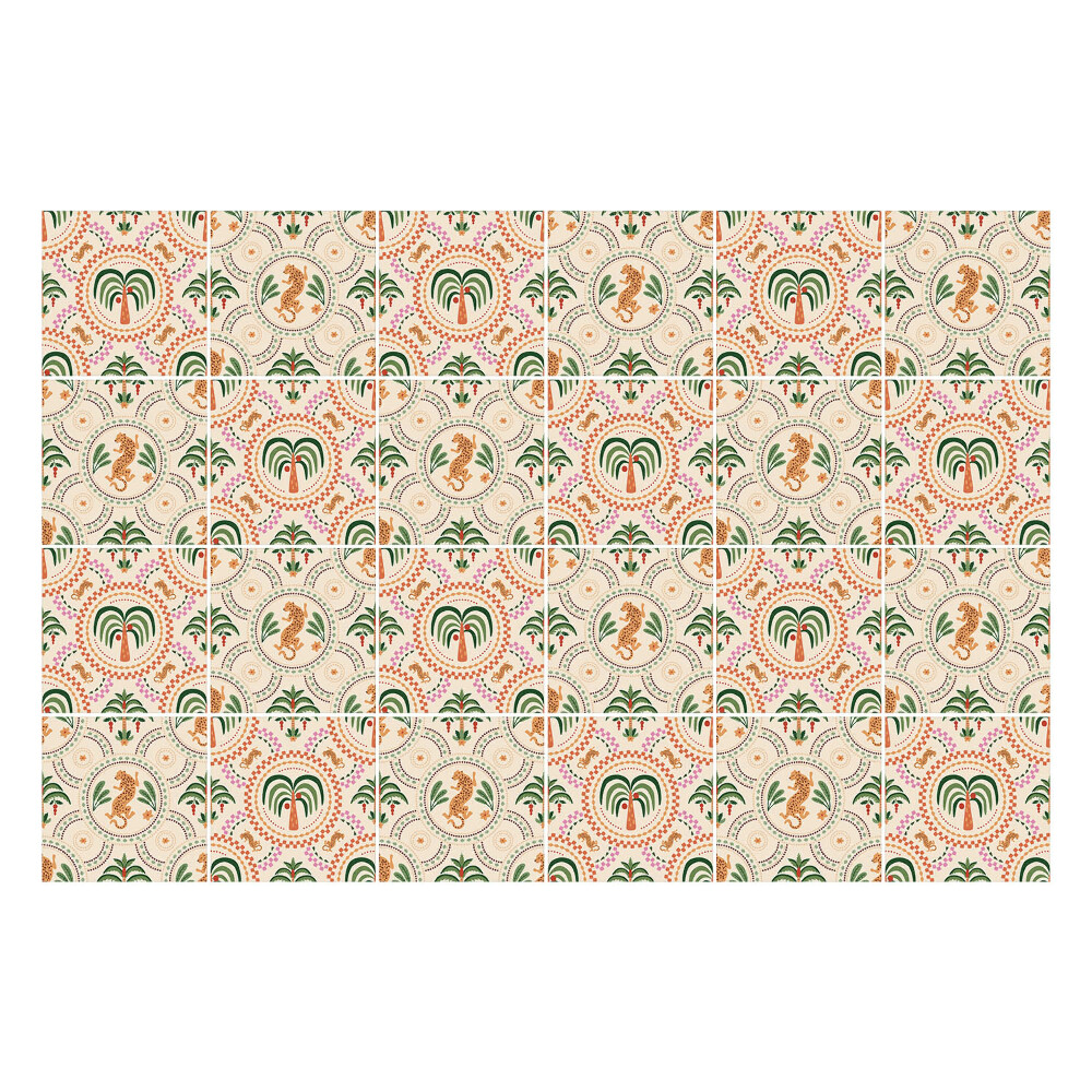 Autocolante gresie si faianta Frunze tropicale și ananas