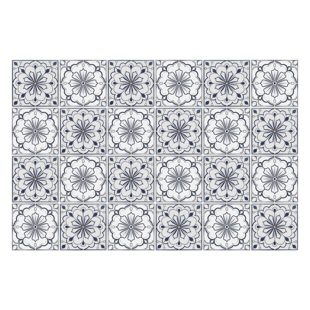 Autocolante gresie Ornamente florale în mozaic