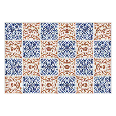 Autocolante pentru gresie Ornamente florale într-o plasă