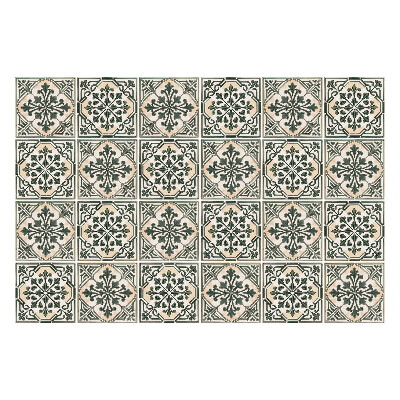 Autocolante pentru gresie Ornamente florale într-o plasă