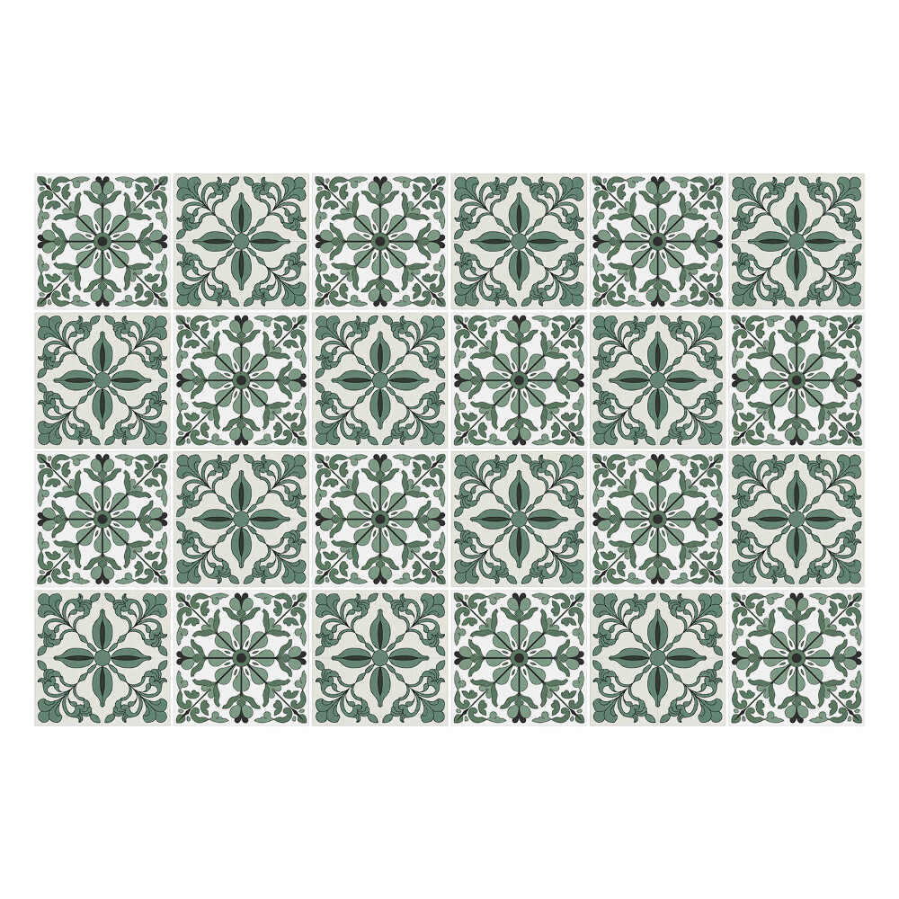 Autocolante gresie si faianta Ornamente florale într-o plasă