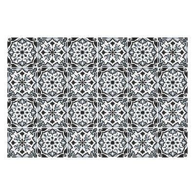 Autocolante pentru gresie Ornamente florale în cercuri