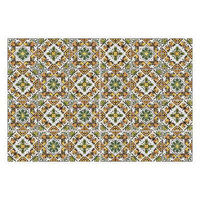 Autocolante gresie si faianta Ornamente florale în pătrate