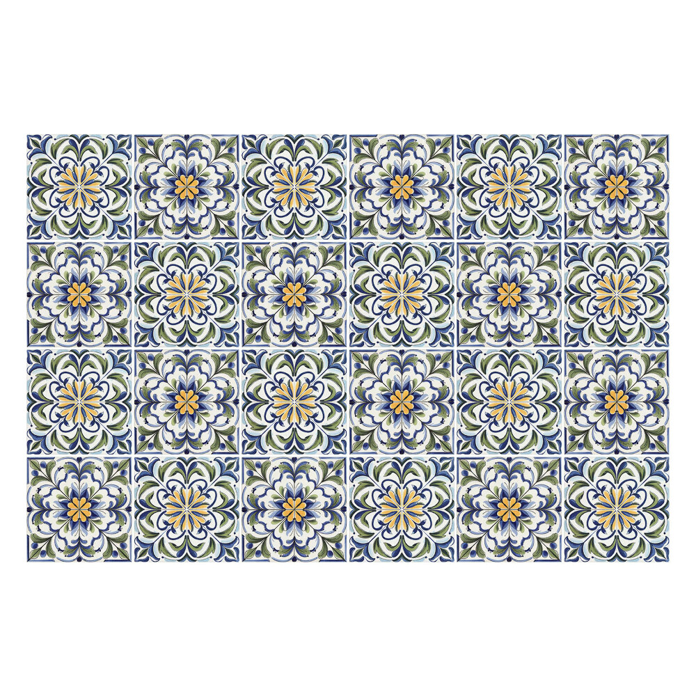 Autocolante pentru gresie Ornamente florale într-o plasă