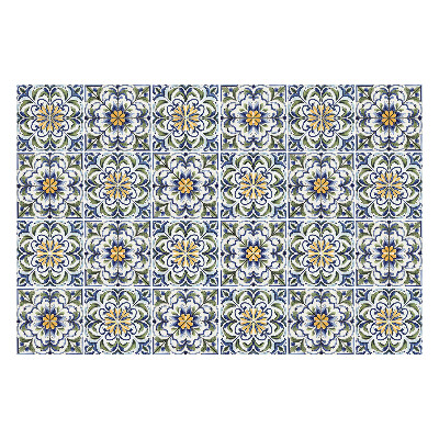 Autocolante pentru gresie Ornamente florale într-o plasă