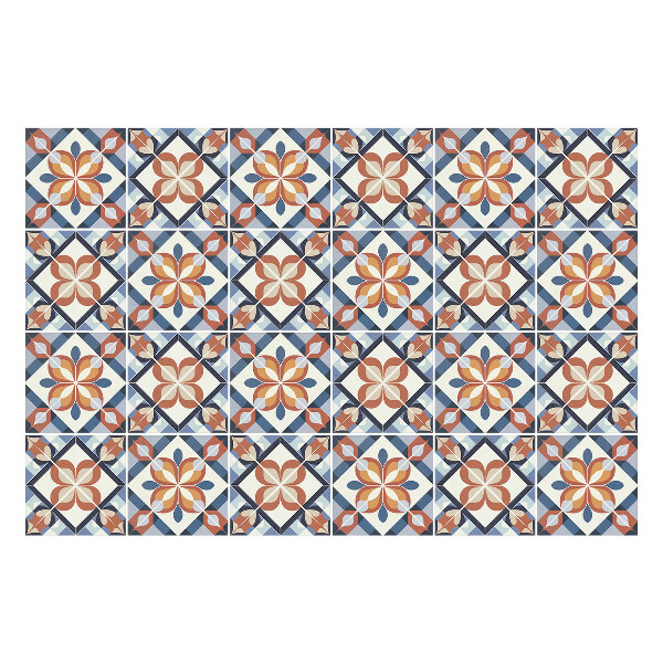 Autocolante gresie si faianta Motive florale într-o plasă