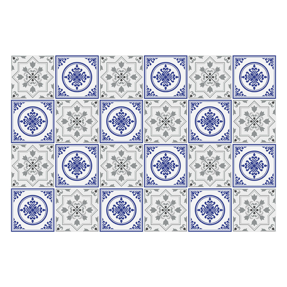 Autocolante gresie Placi clasice cu ornamente