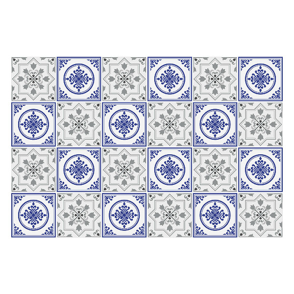 Autocolante gresie Placi clasice cu ornamente