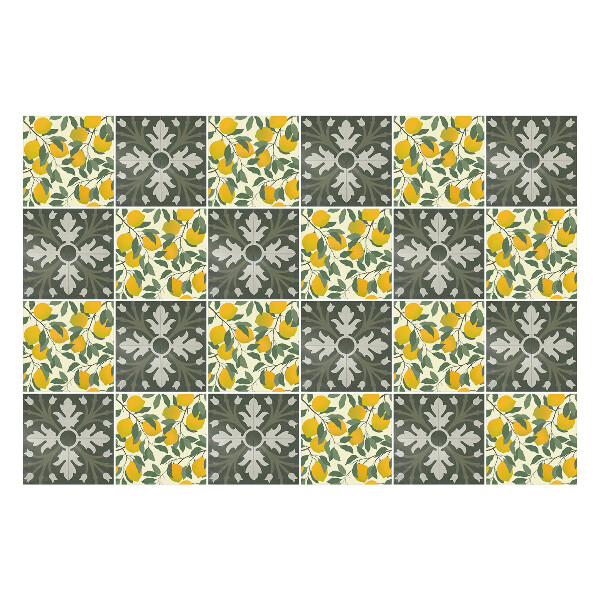 Autocolante gresie si faianta Motive cu frunze și citrice