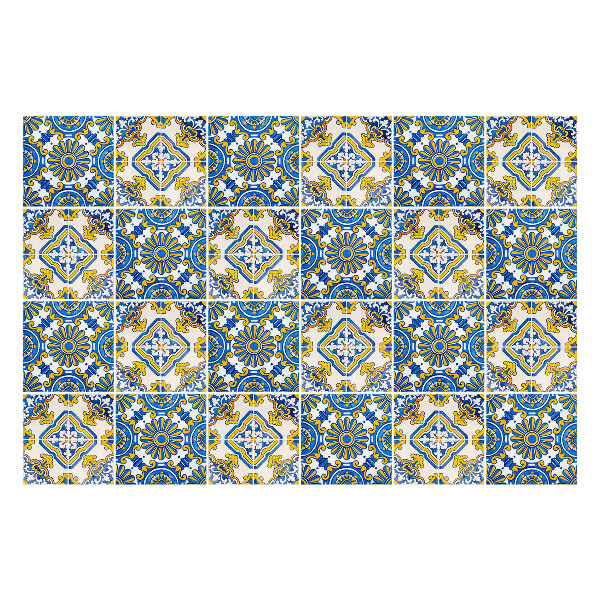 Autocolante pentru gresie Ornamente florale decorative