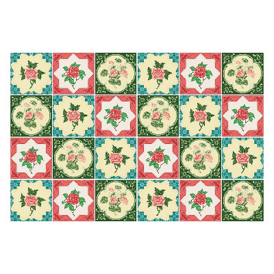Autocolante gresie Motive florale de trandafiri