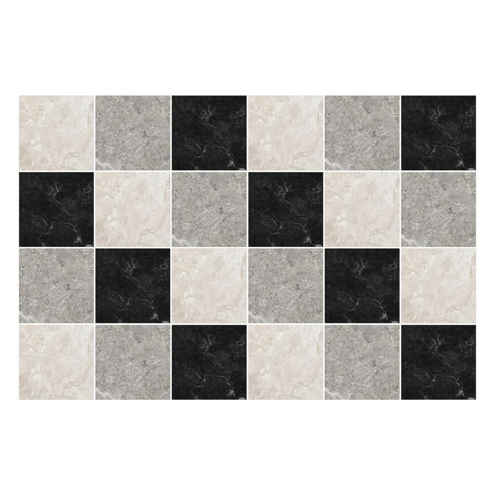 Autocolante pentru gresie Tabla de șah din marmură