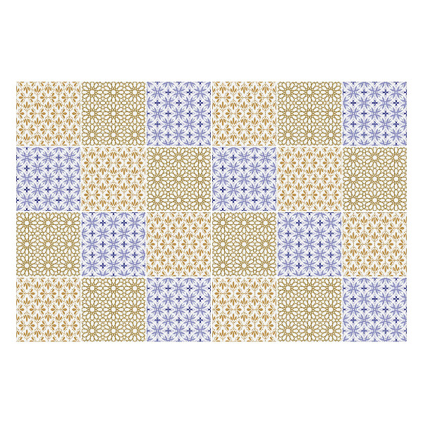 Autocolante gresie si faianta Mici ornamente florale