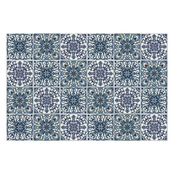 Autocolante gresie Ornamente florale într-o plasă