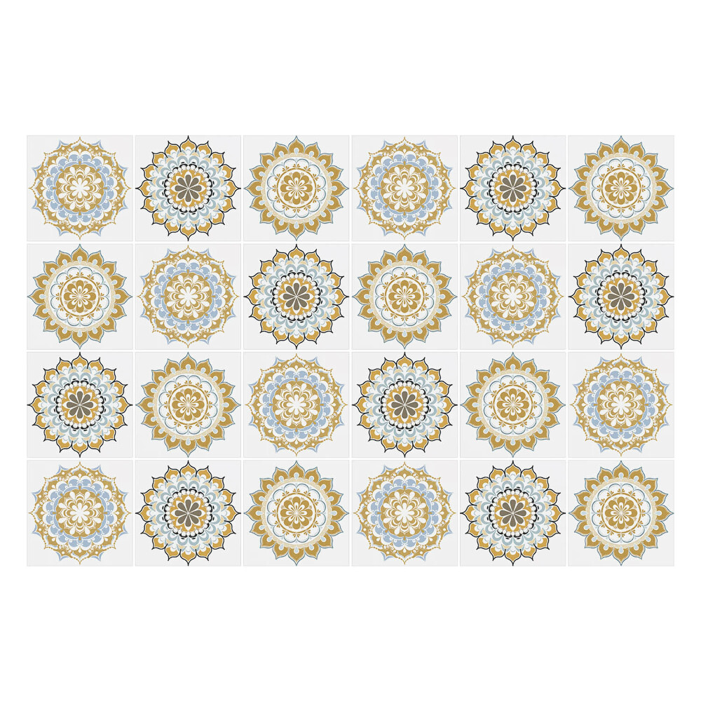 Autocolante pentru gresie Mandale florale diverse