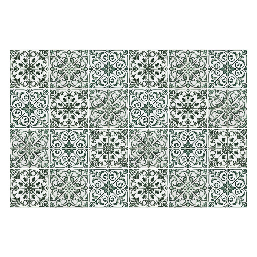 Autocolante pentru gresie Placi verzi cu modele