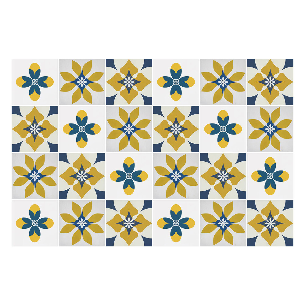 Autocolante gresie Mozaic floral