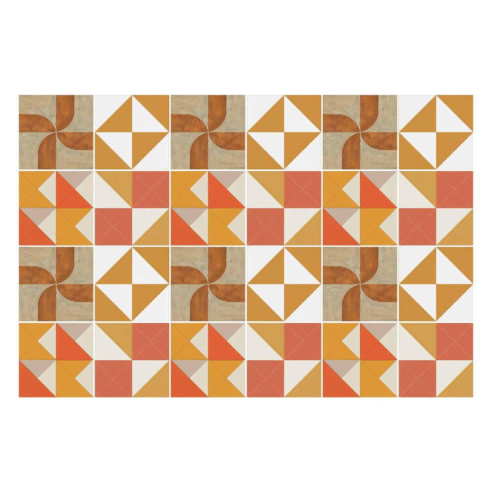 Autocolante gresie si faianta Geometrie cu triunghiuri