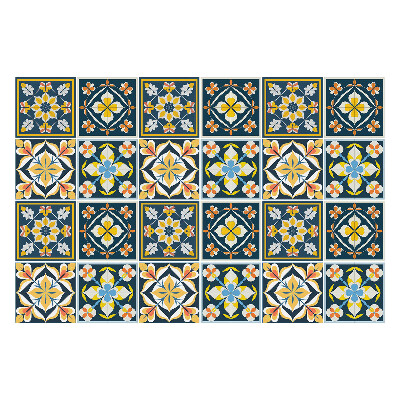 Autocolante gresie Placi florale marocane