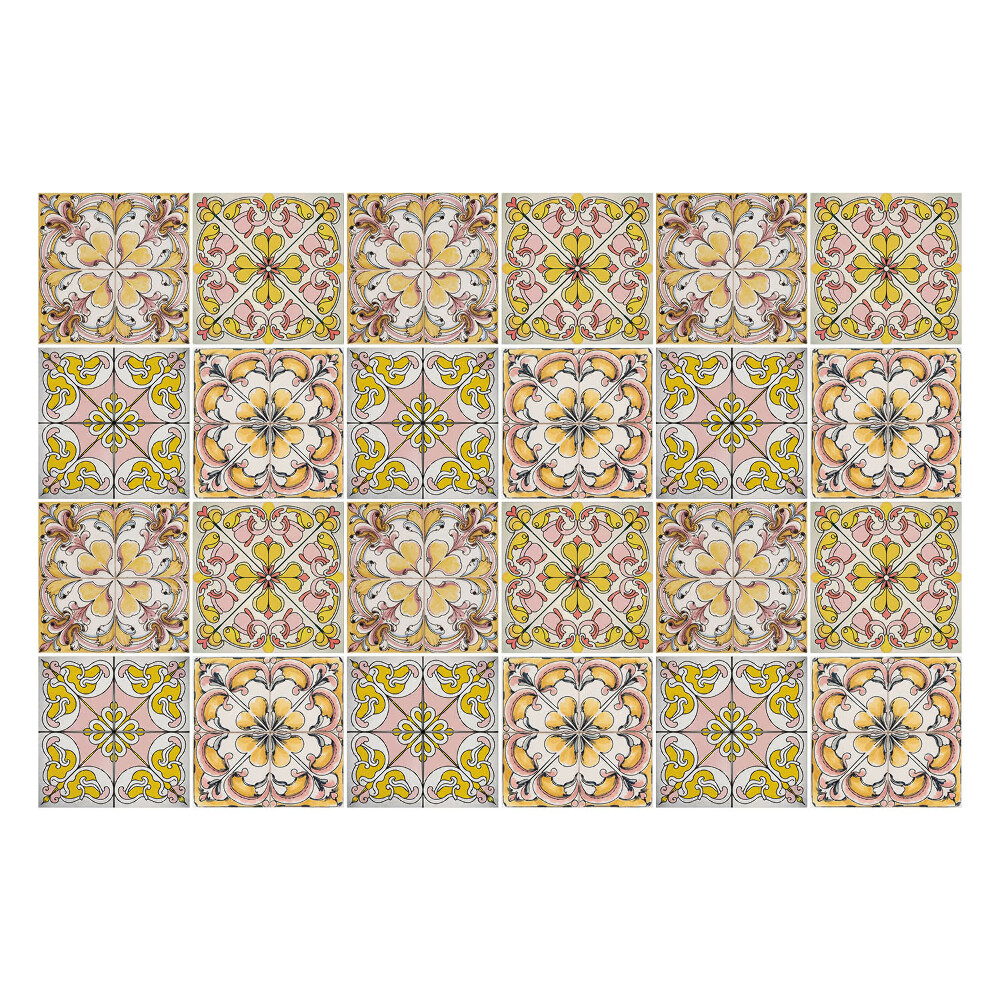 Autocolante pentru gresie Placi antice pastelate