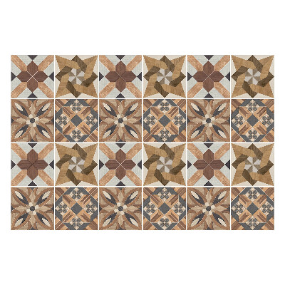 Autocolante pentru gresie Geometrie în lemn