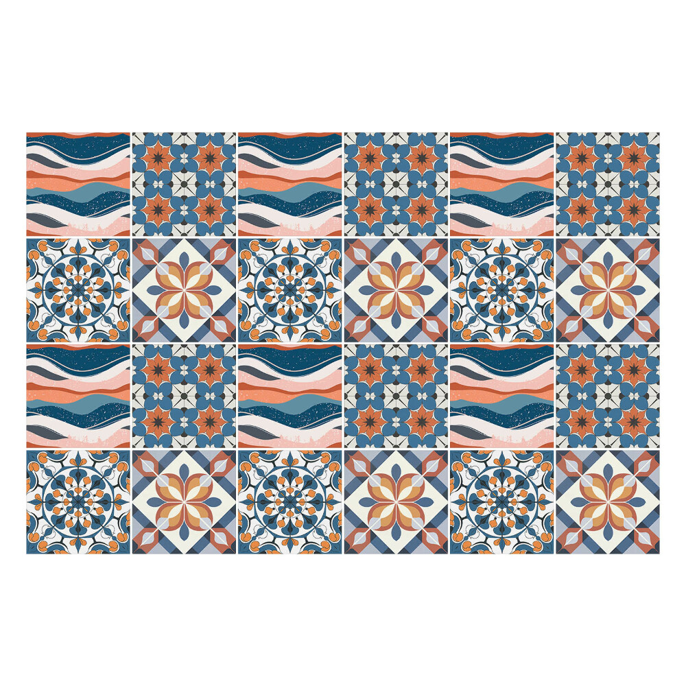 Autocolante gresie si faianta Modele orientale pastelate