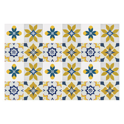 Autocolante pentru gresie Motive florale pastelate