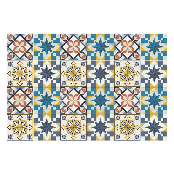 Autocolante pentru gresie Motive geometrice cu stele