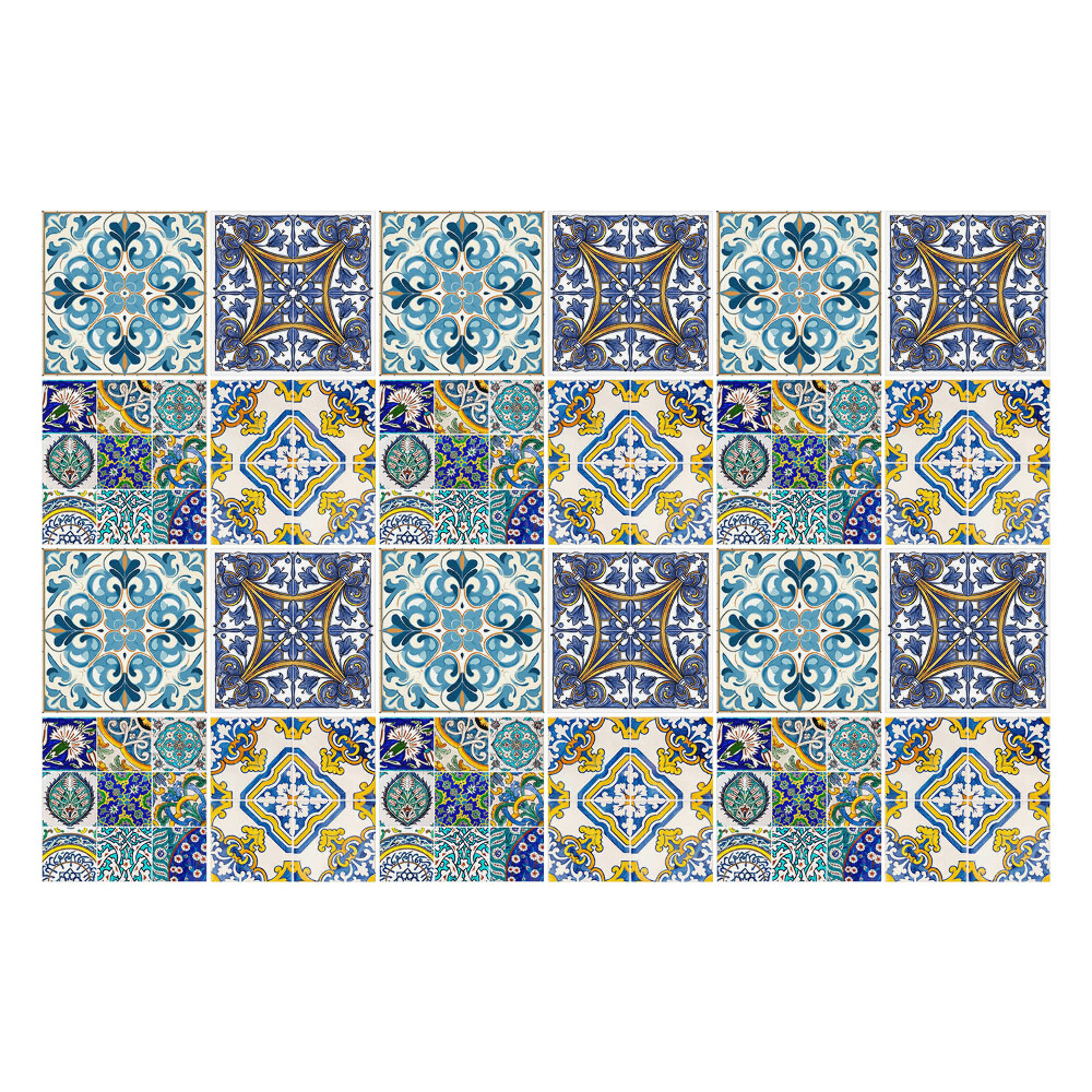 Autocolante pentru gresie Compoziție de faianță retro