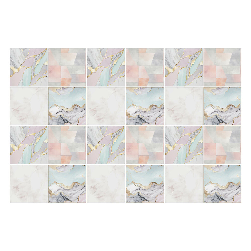 Autocolante gresie marmură pastel