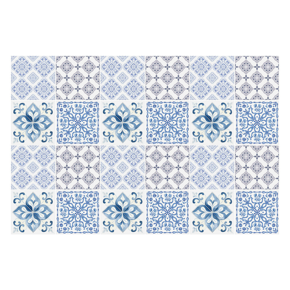 Autocolante gresie Ornamente florale în aranjament