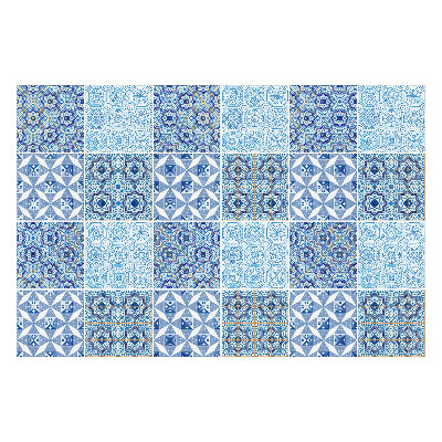 Autocolante pentru gresie Compoziție orientală albastră