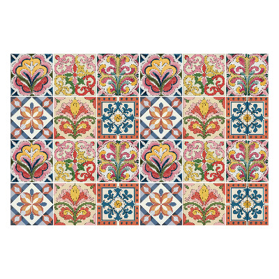 Autocolante gresie Ornamente florale în mozaic