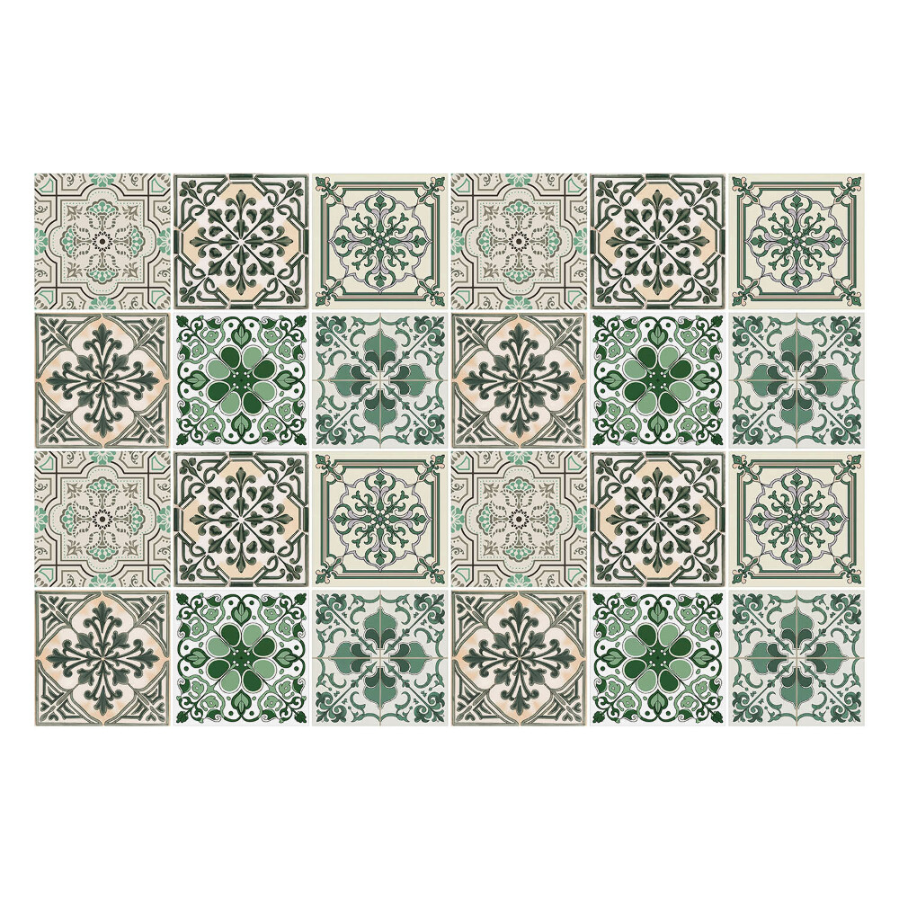 Autocolante gresie si faianta Ornamente florale elegante