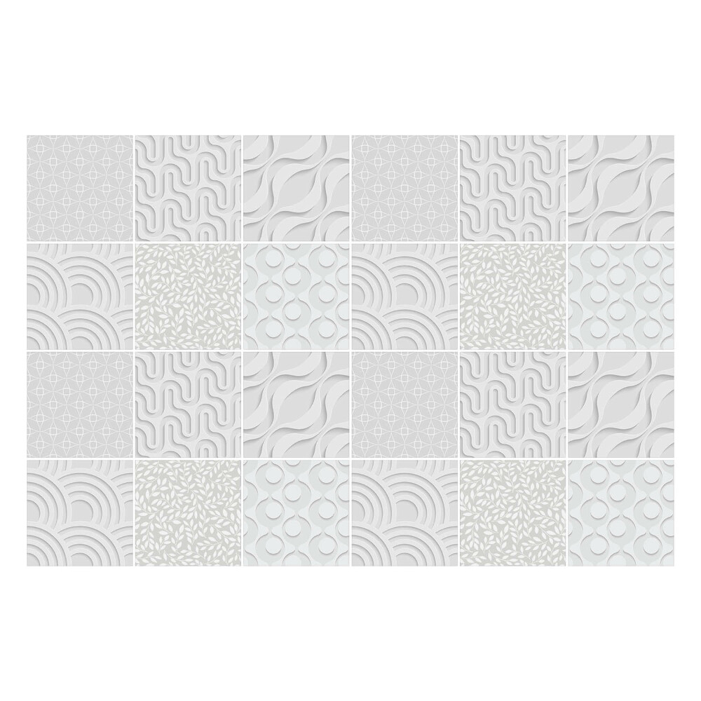 Autocolante pentru gresie Valuri și forme abstracte