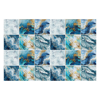 Autocolante gresie Pete abstracte de albastru