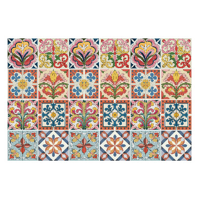 Autocolante pentru gresie Modele florale retro