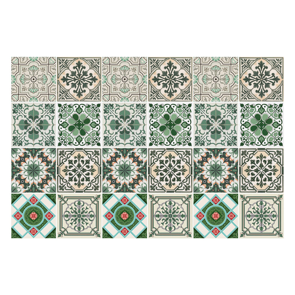 Autocolante gresie Motive florale orientale