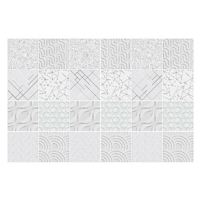 Autocolante gresie si faianta Linii și valuri 3D abstracte