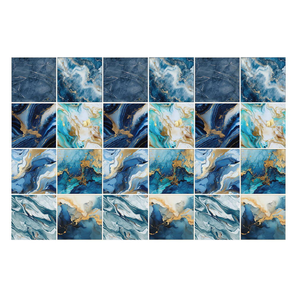 Autocolante pentru gresie Valuri și vene abstracte