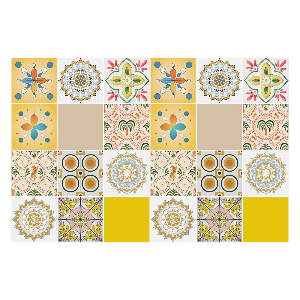 Autocolante gresie si faianta Interesante motive vegetale