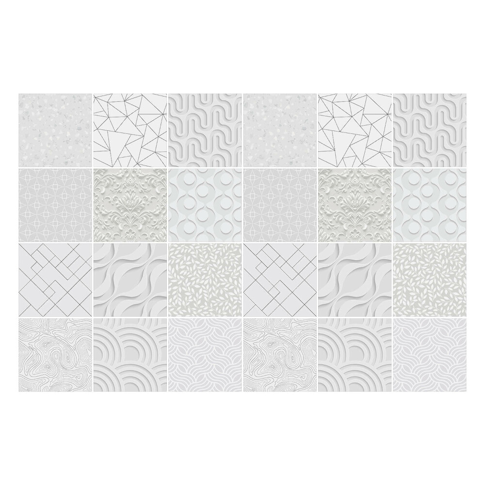 Autocolante gresie si faianta Forme și valuri 3D