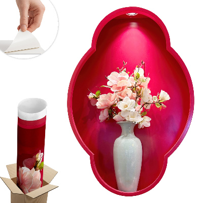 Abțibild de perete 3d 67x100 Flori într-o vază