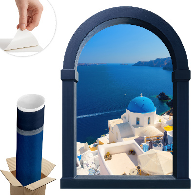 Autocolant perete fereastră 72x100 Vedere mediteraneană