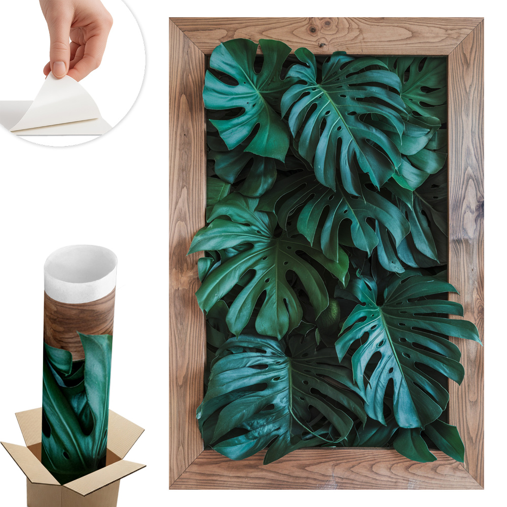 Abțibild de perete 3d 67x100 Compoziție verde