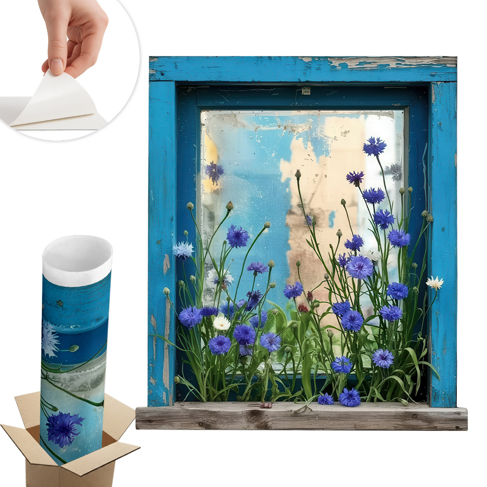 Autocolant perete fereastră 88x100 Farmecul țării