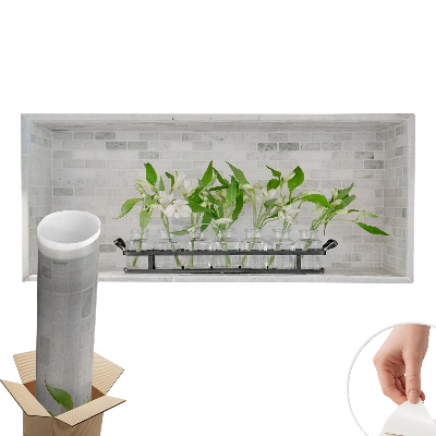 Abțibild de perete 3d 100x43 Flori în vaze