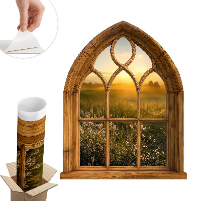 Autocolant perete fereastră 104x130 Peisaj de fereastră