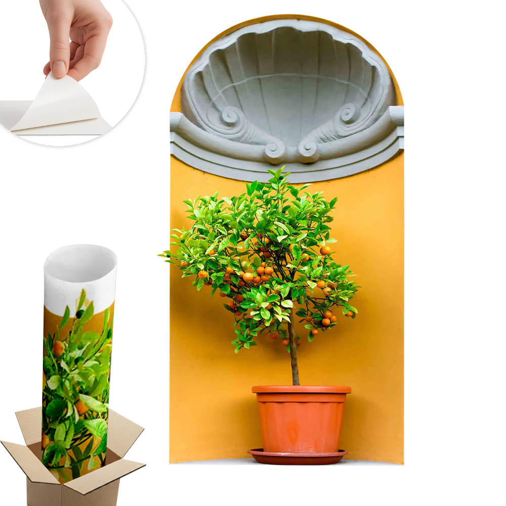 Abțibild de perete 3d 71x130 Portocal